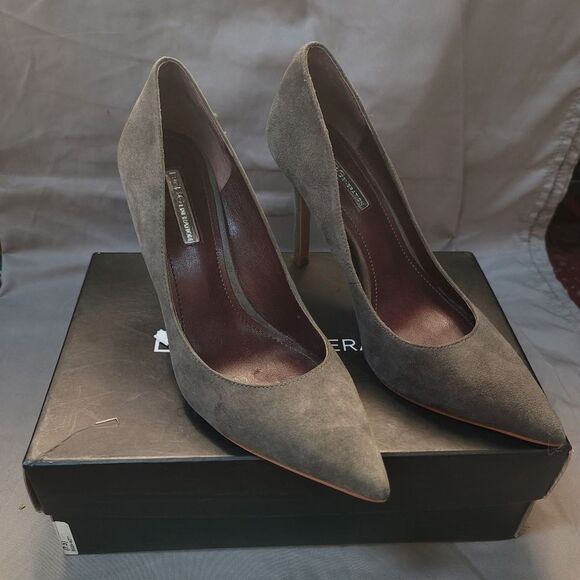 BCBGeneration pointed toe heels - Steel Lux Kid Suede, woman's 7.5m, og box - Picture 1 of 12